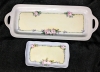 Vintage Handpainted Porcelain Trays: LIMOGES France (Handled) & R.S. Germany