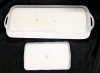 Vintage Handpainted Porcelain Trays: LIMOGES France (Handled) & R.S. Germany - 2