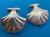 Sterling Silver Shell Earrings Signed