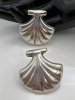 Sterling Silver Shell Earrings Signed - 3