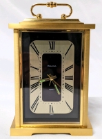 BULOVA Quartz Brass Mantle Clock Made in Japan (Working)