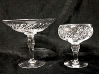 STUART England Comport & EDINBURGH Crystal Pedestal Dish Made in Scotland