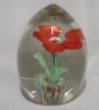 Vintage Hand Blown Paperweight , 3 1/4" tall