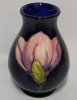 MOORCROFT ' Clematis ' Vase , Made in England . Measures 4" tall - 2