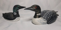 Wooden Hand Crafted Common Loon Mantle Decoys