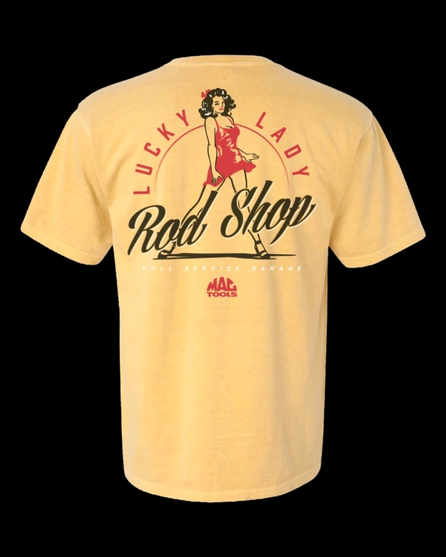 New MAC Tools Lucky Lady Rod Shop T-Shirt , Size Large