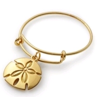 New ALEX and ANI Sand Dollar Expandable Wire Ring 14kt Gold Over Sterling Silver (Fits ring sizes 6-9)