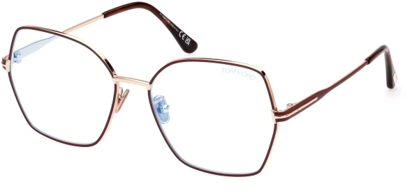 New TOM FORD Blue Block FT5876 028 Glasses Frames Made in Italy