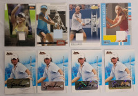ACE Authentic Tennis Trading Cards : 4 Different Patch Cards & 4 Same Autograph Cards
