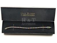 Signed JOAN RIVERS Classics Collection Multicolor Rhinestone Tennis Bracelet w Original Box