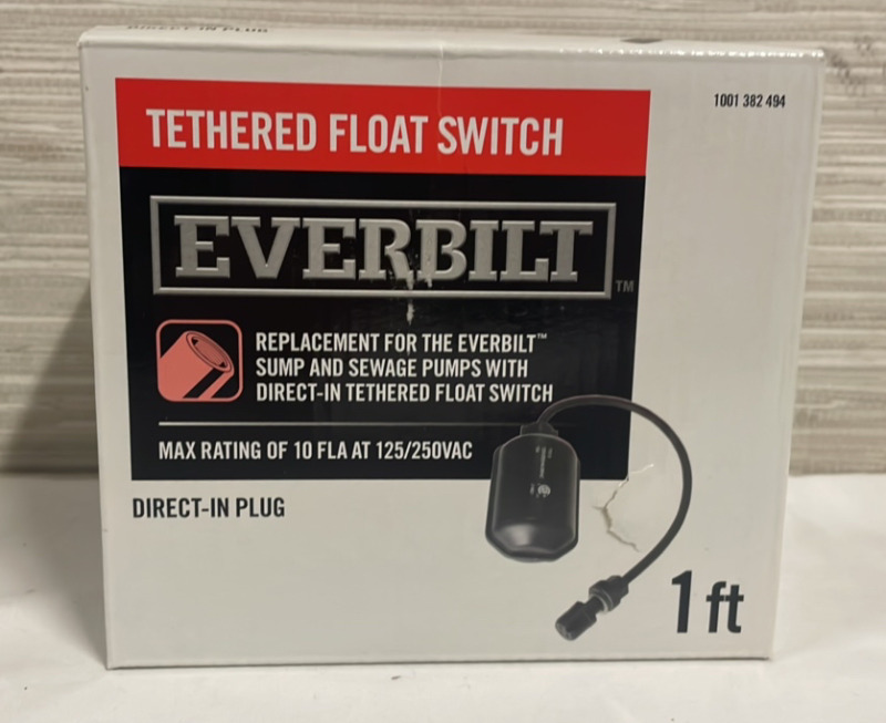 New Everbilt Tethered Float Switch 1 ft