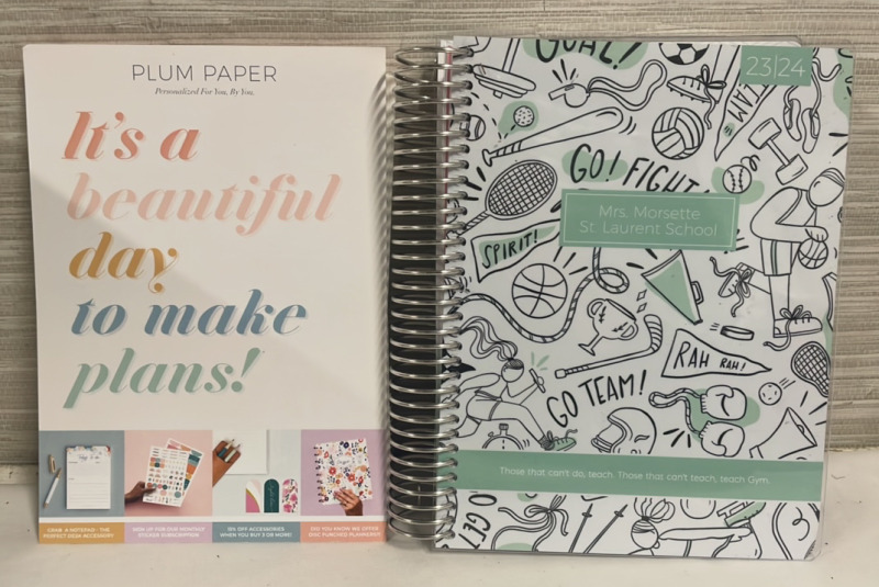 NEW Weekly Planner 2023 & 2024 Includes Plum Paper Pack of Stickers