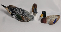 Mantle Duck Decoys : Pintail Duck & Mallard . Measures 7 3/4" & 4.5" Long