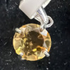 10K white Gold Demure Citrine Pendant - 2