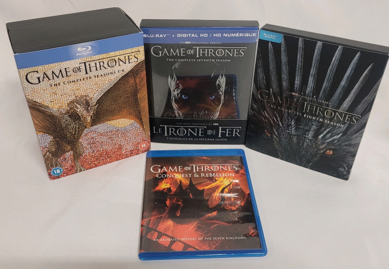 Game of Thrones Blu-Ray TV Series Complete Seasons 1 - 8 & Animated History