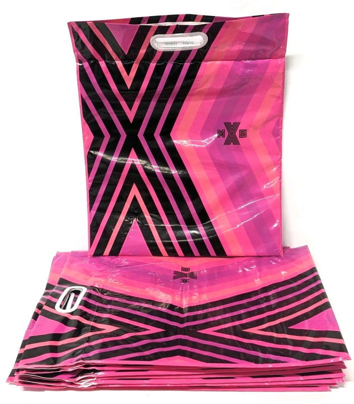 10 New Padded Graphic Neon Shopping Bags "XMG"