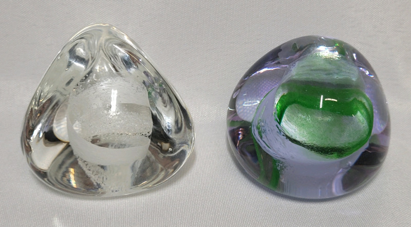 Two (2) Caithness ' Pebble ' Paperweights , Made in Scotland