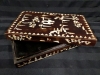 Antique Japanese Lacquer Box with Inlaid Mother of Pearl and Painted Lacquer Glove Box - 3