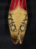 Antique Ottoman Turk Gold Embroidered Leather Slippers - 5