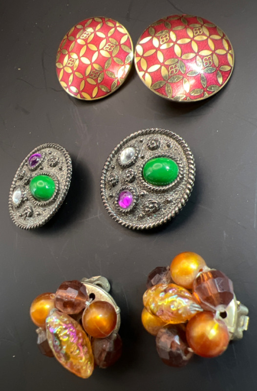 Three pair vintage Earrings