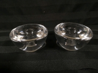ORREFORS Crystal Candlestick Holders- Made in Sweden