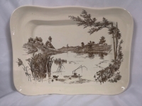 George Jones and Sons Transferware Platter - Home Views