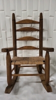 Vintage Wooden Doll's Rocking Chair