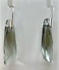 Wide Sterling Cuff Swavorski Crystal Drop Earrings french wire - 2