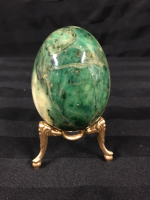 Beautiful Natural Stone Egg with stand 4.5 inches tall