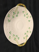 Vintage Belleek Shamrock Cake Plate