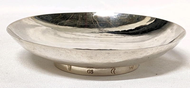 Mid-Century Modern 925 Sterling Silver Hammered Dish