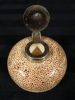 Antique Curling Stone Pottery Match Striker with Silver plate Lid - 2