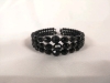 Vintage Black Crystal Beaded Necklace and Bracelet - 5