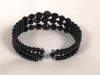 Vintage Black Crystal Beaded Necklace and Bracelet - 6