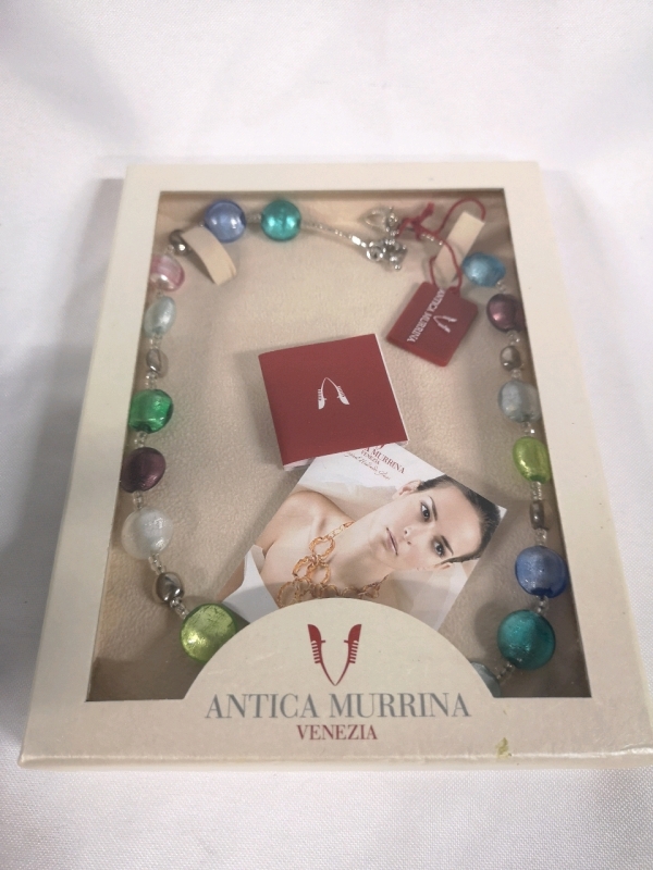 Antica Murrina Venezia Murano Glass Disc Bead Necklace