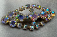 Vintage CORO Aurora Borealis Rhinestone Brooch