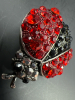 Modern Rhinestone Ladybug Brooch - 3