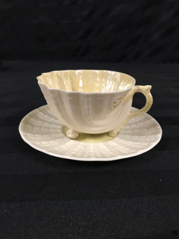 Vintage Belleek Neptune Cup & Saucer