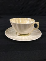 Vintage Belleek Neptune Cup & Saucer