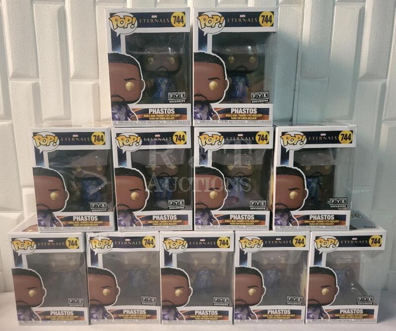 11 (ELEVEN) PHASTOS FUNKO POP BOBBLEHEAD #744 NEW. One of the boxes has some damage, see photos.