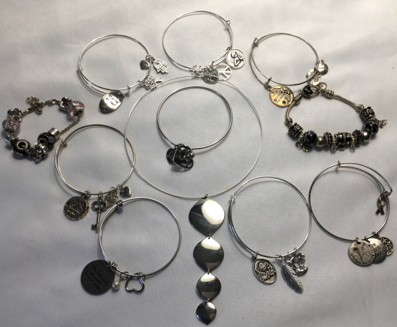 Lot of (10 ) Charm Bracelets & Necklace