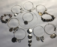Lot of (10 ) Charm Bracelets & Necklace