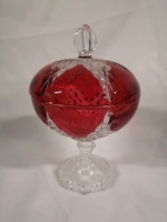 Vintage Glass Footed Candy Dish