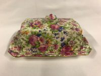 Vintage Royal Winton Summertime Butterdish 7 x 4.5