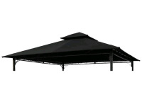 Gazebo 10ft&times;10ft Replacement Canopy Cover , 2pcs , Black - New