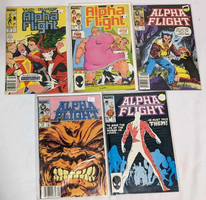 5 Issues of Marvel's Alpha Flight.