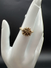 10K Gold stamped Anemone Diamond Ring - 2