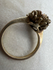 10K Gold stamped Anemone Diamond Ring - 4