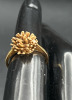 10K Gold stamped Anemone Diamond Ring - 6