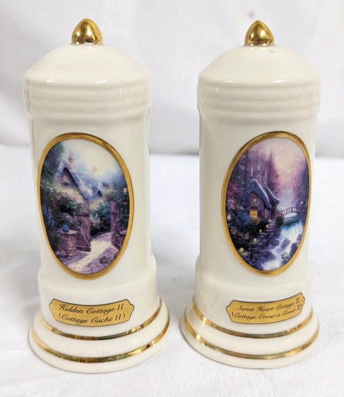 Thomas Kinkade "Hidden Cottage II" Salt and Pepper Shakers.